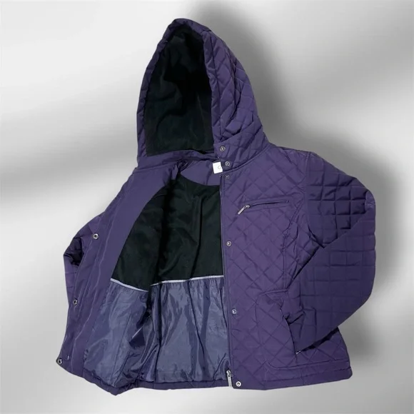 Calvin Klein Deep Purple Hooded Jacket - Picture 3 of 6